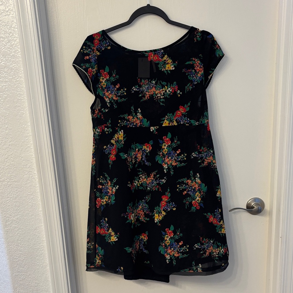 Floral Black Dress - Free People